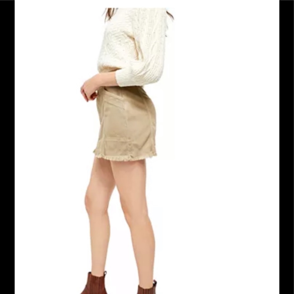 Free People Alpha Utility Contrast-Seam Mini Skirt - Picture 4 of 7